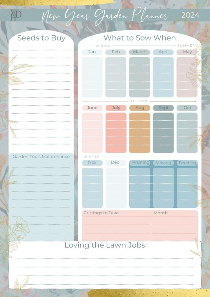 garden planner page two